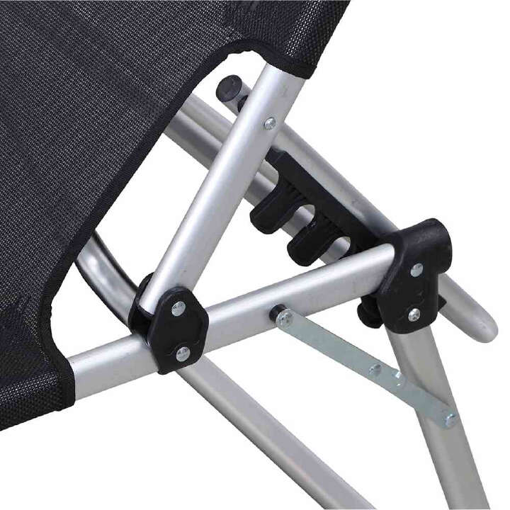 SIENA GARDEN Aluminium Klappliege Sole schwarz